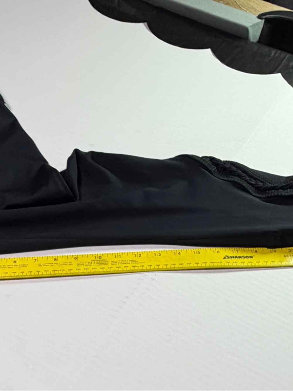 Free People Movement Black Cropped Leggings Braided Mesh Detail Large - Picture 6 of 8